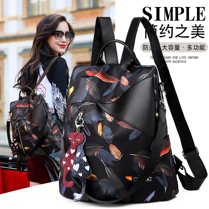 Новая стильная повседневная школьная сумка с подвеской в виде кота, ткань Оксфорд, крутая сумка для снятия нагрузки, женская сумка от производителя,, импортные товары, Exp