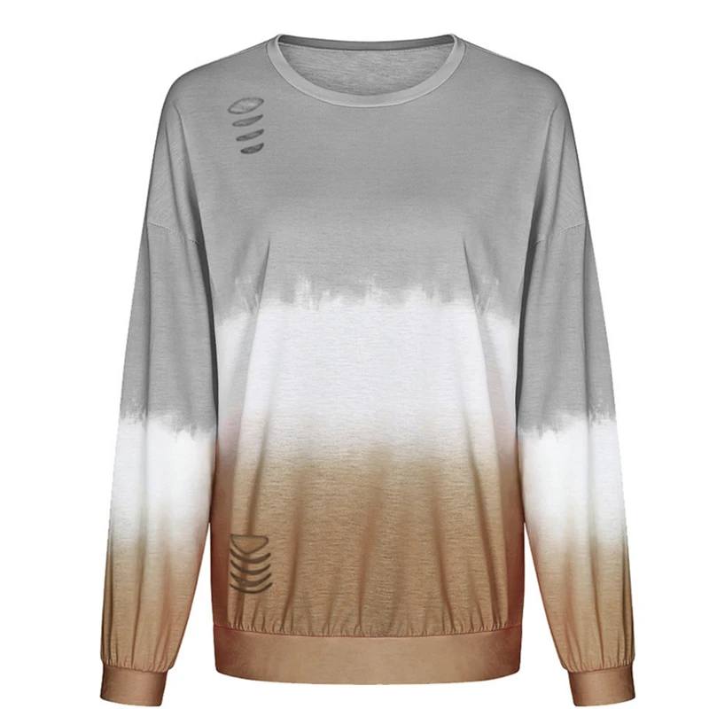 

Women 2019 Autumn Printing solid color Sweatshirt O Neck Pullover Winter Female Tracksuit Plus Size Clothing
