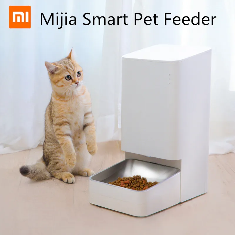  Умная мини Кормушка для кошек Xiaomi Mijia, диспенсер для свежих домашних животных, моющаяся автоматическая кормушка для кошек, высокотехно…