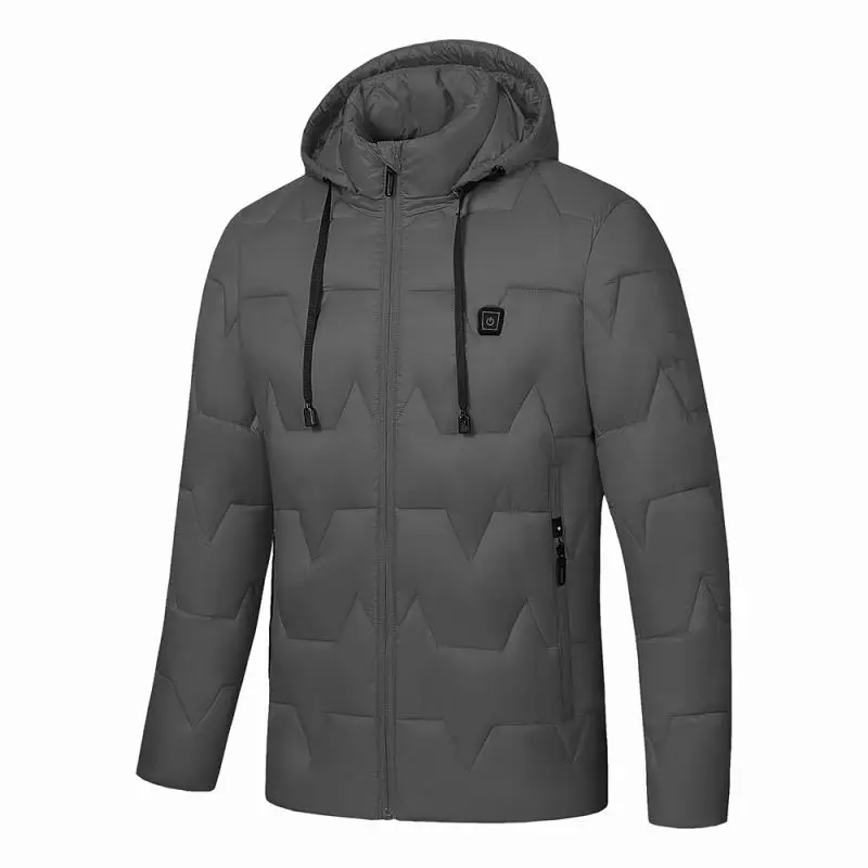 Зимний Электрический usb-жилет с подогревом, теплая куртка, зимний жилет для улицы, теплый жилет, моющийся жилет для походов и кемпинга - Цвет: Grey