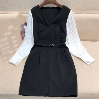 

2020 Women Summer Dress Boho Style Black And White Beach Dress Tunic Sundress Loose Mini Party Dress Vestidos