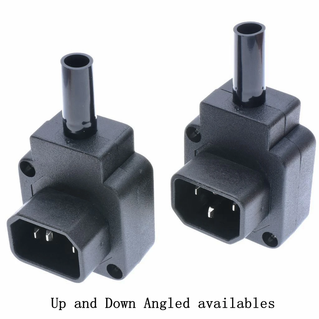 

1 pcs,90 Degree C14 Power Plug, IEC 320 C14 Down Angle Male Plug AC Power Cord/Cable Connector