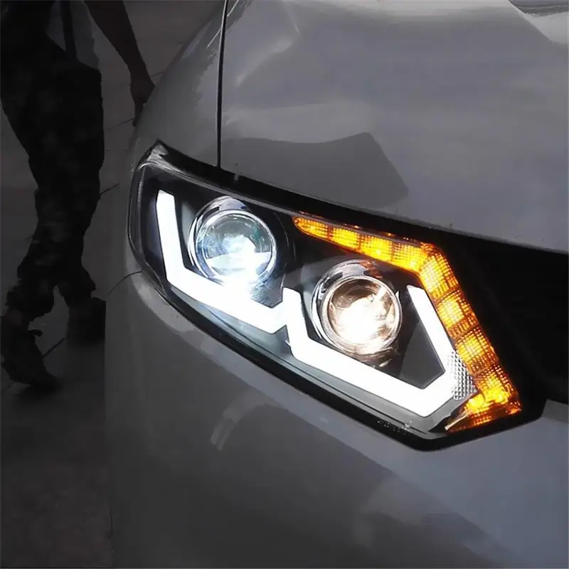 Para сборка Cob аксессуар авто Drl ходовые Assessoires светодиодные фонари автомобильные фары 14 15 16 для Nissan X-TRAIL