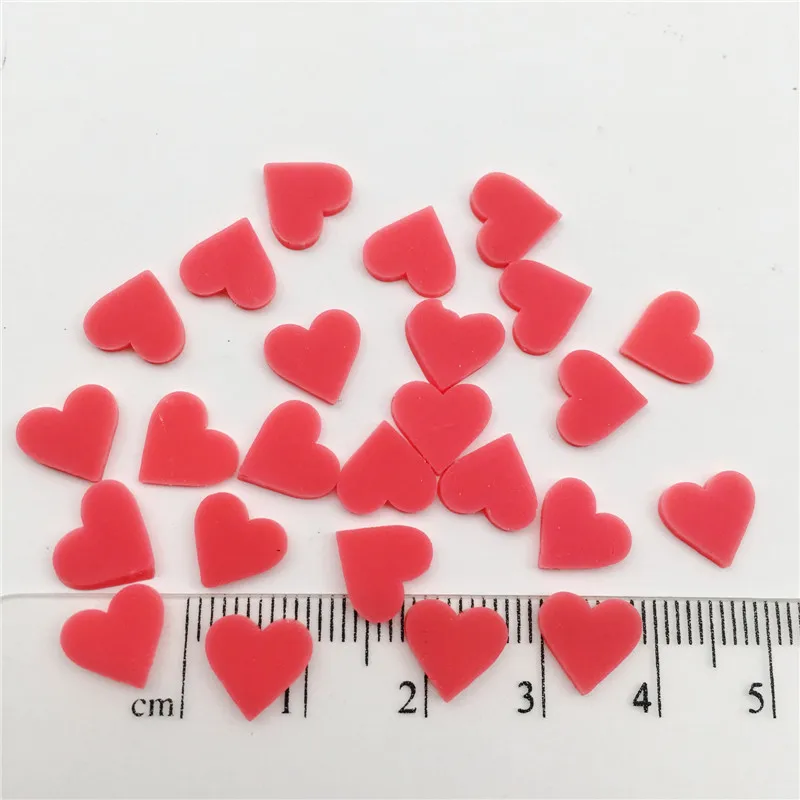 50 г 10 мм Сердце Fimo Полимерная глина посыпать для детей Diy, мягкая глина для рукоделия глина/Нейл-арт/украшение для альбома DIY/слайм наполнитель