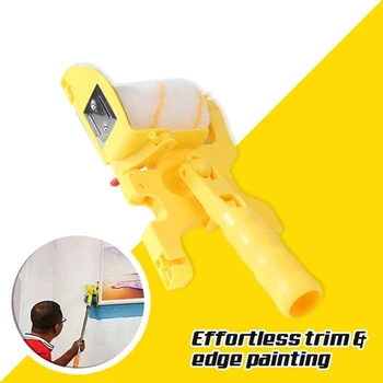 

Multi-function Roller Paint Brush Multifunctional Handheld Clean-Cut Edger Roller Paint Brush Portable Safe Tools