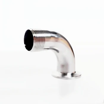 

2" BSP Male Thread 304 Stainless Steel Sanitary Ferrule 90 Degree Elbow Pipe Fitting For Home Brew Homebrew Fit 2.5" Tri Clamp