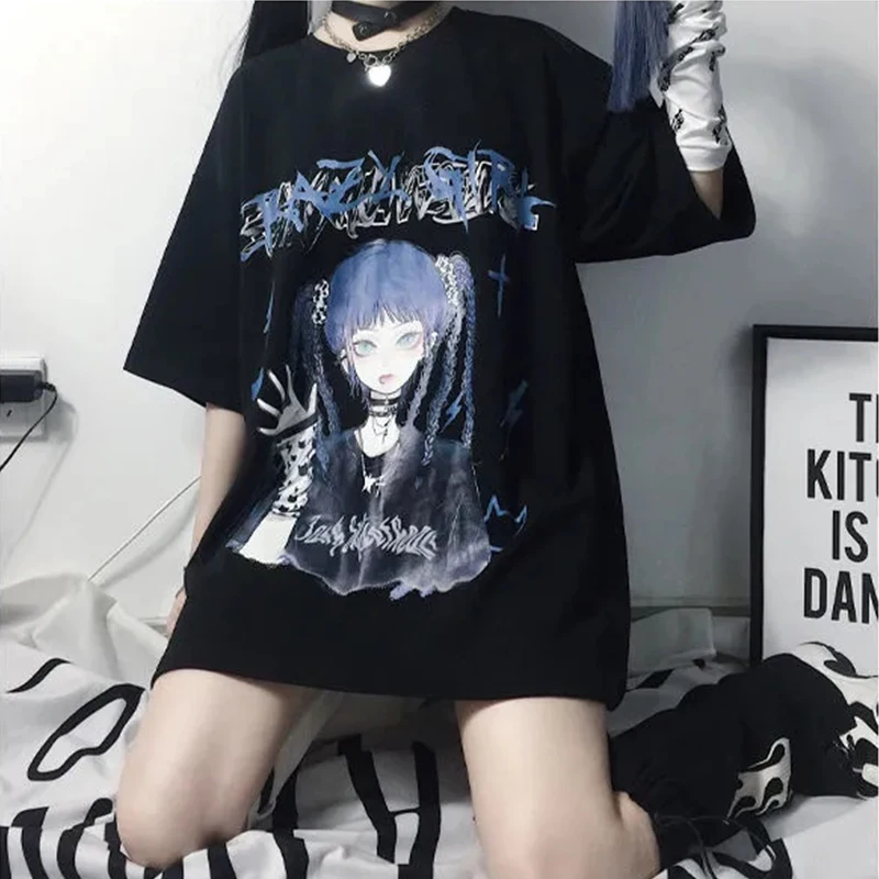 

street shirt bratz Rap hip hop Street Rock Harajuku Tshirt Gothic clothes clothing top tee vintage park mall sleeve y2k T-shirt