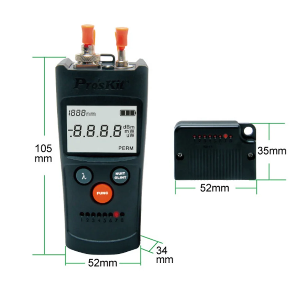 Pro'sKit MT-7602-C Многофункциональный измеритель мощности оптического волокна 4 в 1 кабельный тестер оптический измеритель мощности детектор неисправностей кабельный тестер