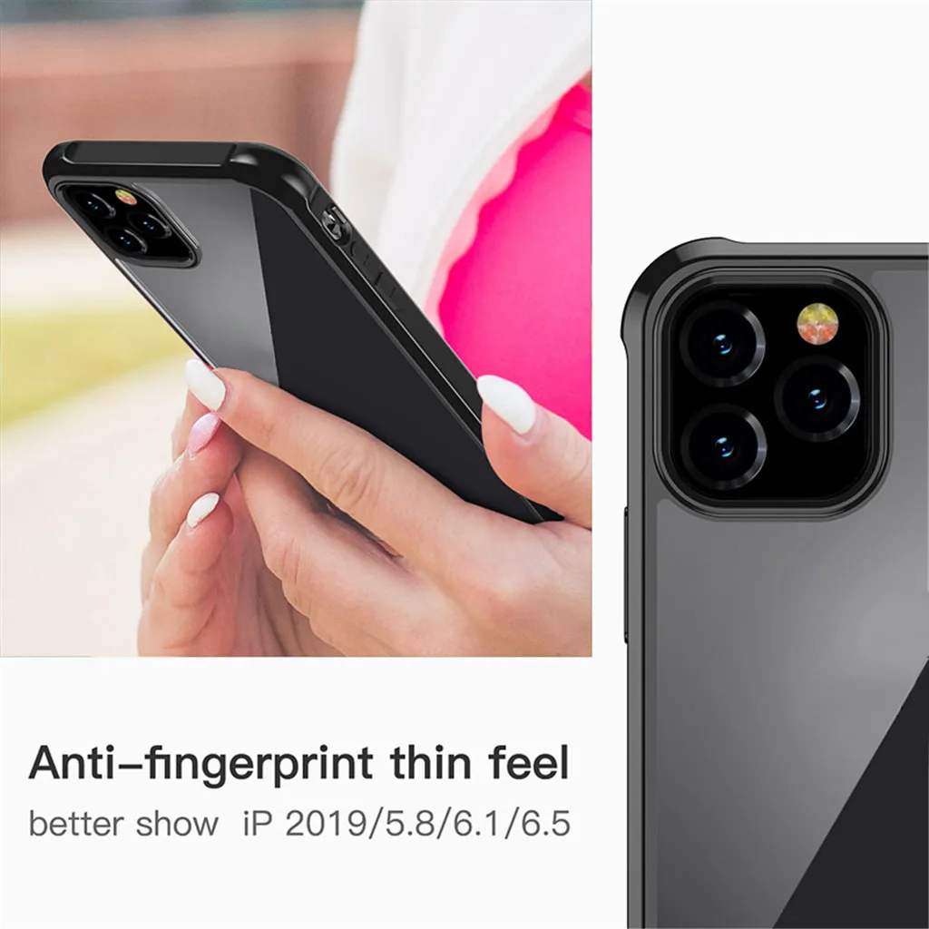 Чехол для IPhone 11 Pro 5,8 дюймов, модный защитный чехол, прозрачный ультра тонкий жесткий чехол для телефона, мягкий чехол для задней панели из ТПУ