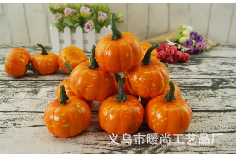 8/16 Хэллоуин моделирование тыквы украшение для вечеринки граффити тыквы хэллоуин украшение - Цвет: 8pcs