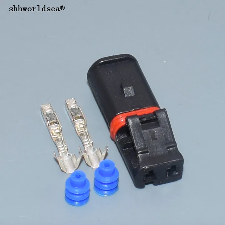 

worldgolden 1.2mm Connector cable Terminal plug connectors jacket auto Plug socket 2 pin female Connector automotive