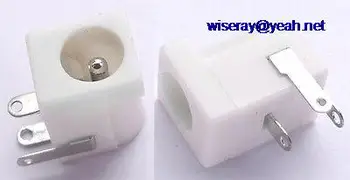 

DHL/EMS 1000PCS White 5.5 X 2.1 mm DC PLUG 2.0mm DC socket Power Female PCB Soldering-A8