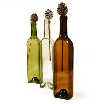 

Creative Snack Plate Cutting Wine Bottle Micro Landscape Flower Pot Multifunctional Glass Fruit Plate Decoration Home Supplies