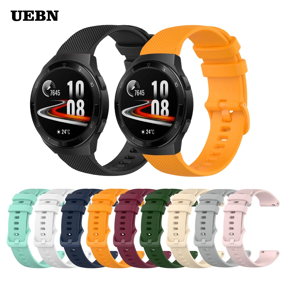 

UEBN Sport Silicone strap for Huawei Watch GT 2e Bracelet for Watch GT 2 & HONOR Magic 2 42mm 46mm Watchbands Correa 