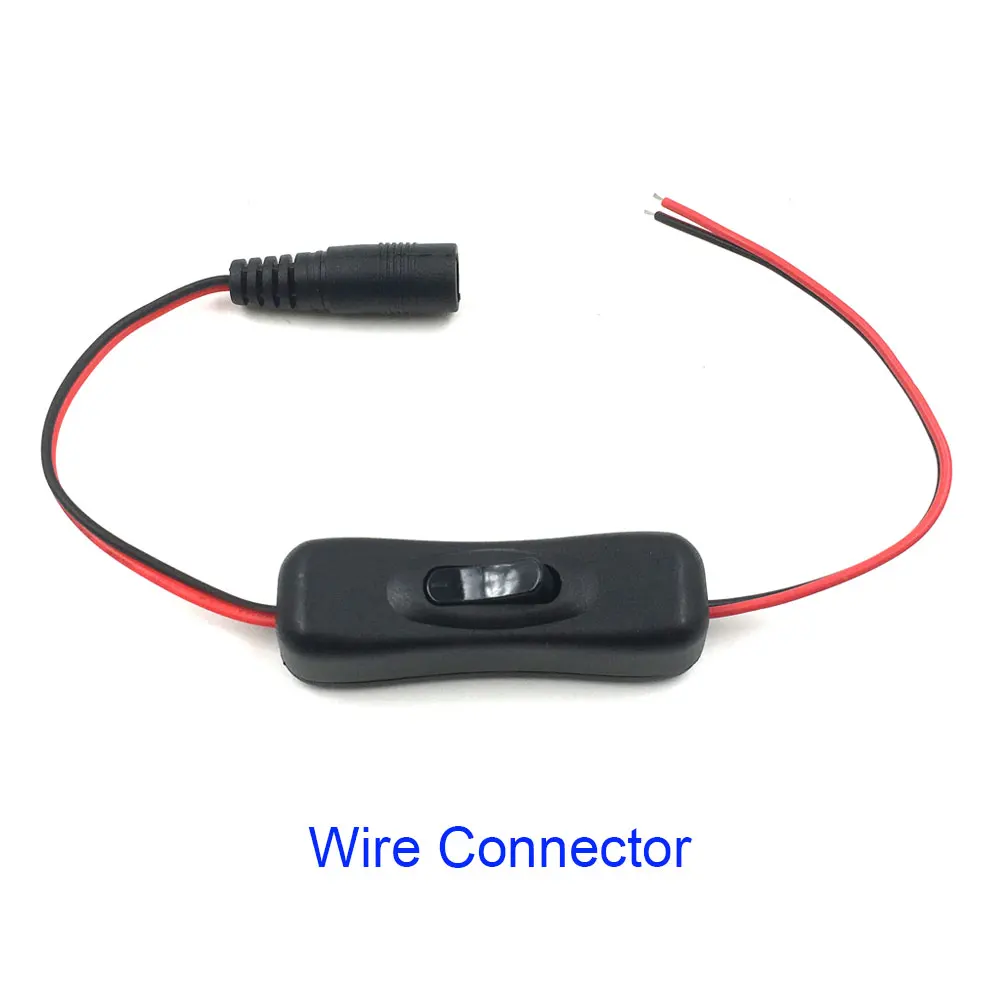 Провод постоянного тока кабельный разъём с переключателем 2 1x5 5 мм штекер Jack