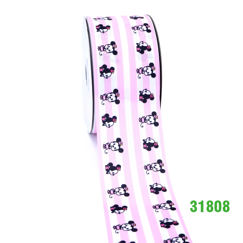 50 ярдов в Размер Микки ленты напечатанные grosgrain ленты 31806 - Цвет: 31808