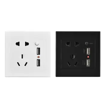 

Multi-function 5Hole Socket 86 Universal Wall Panel USB Socket Switch