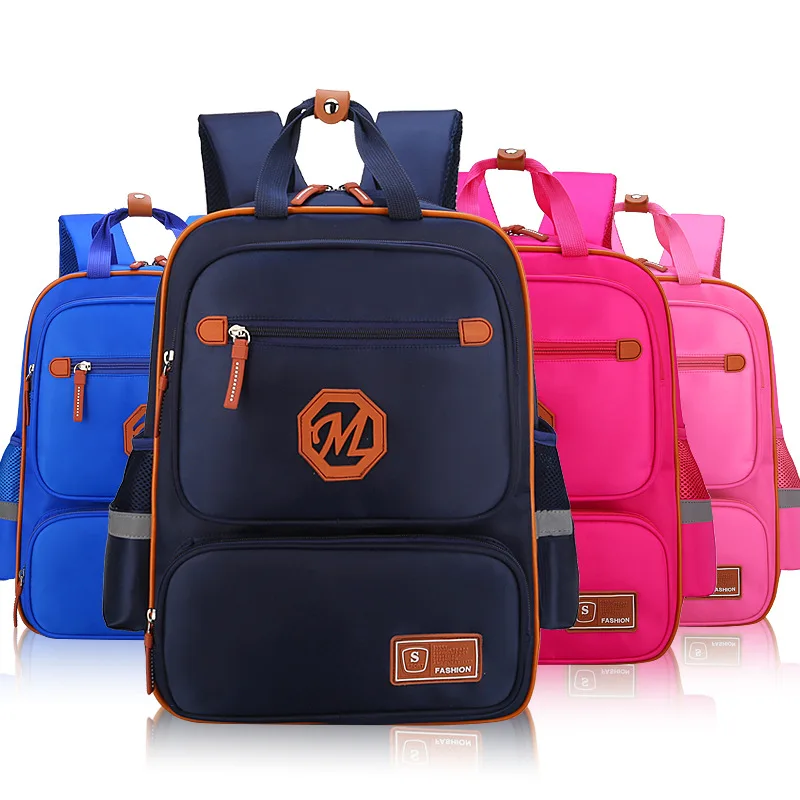 

CHILDREN'S School Bags Young STUDENT'S Backpack British Style 1-3-6 Grade Burden Relieving Waterproof Spine-School Bag
