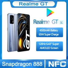 Realme – Smartphone, GT, ram 8 go, rom 120 go, 6.43 ", Super AMOLED, téléphone intelligent, terminal mobile, 5G, écran 888Hz, processeur Snapdragon 4500, batterie 128 mAh, recharge rapide 65W, nouveau