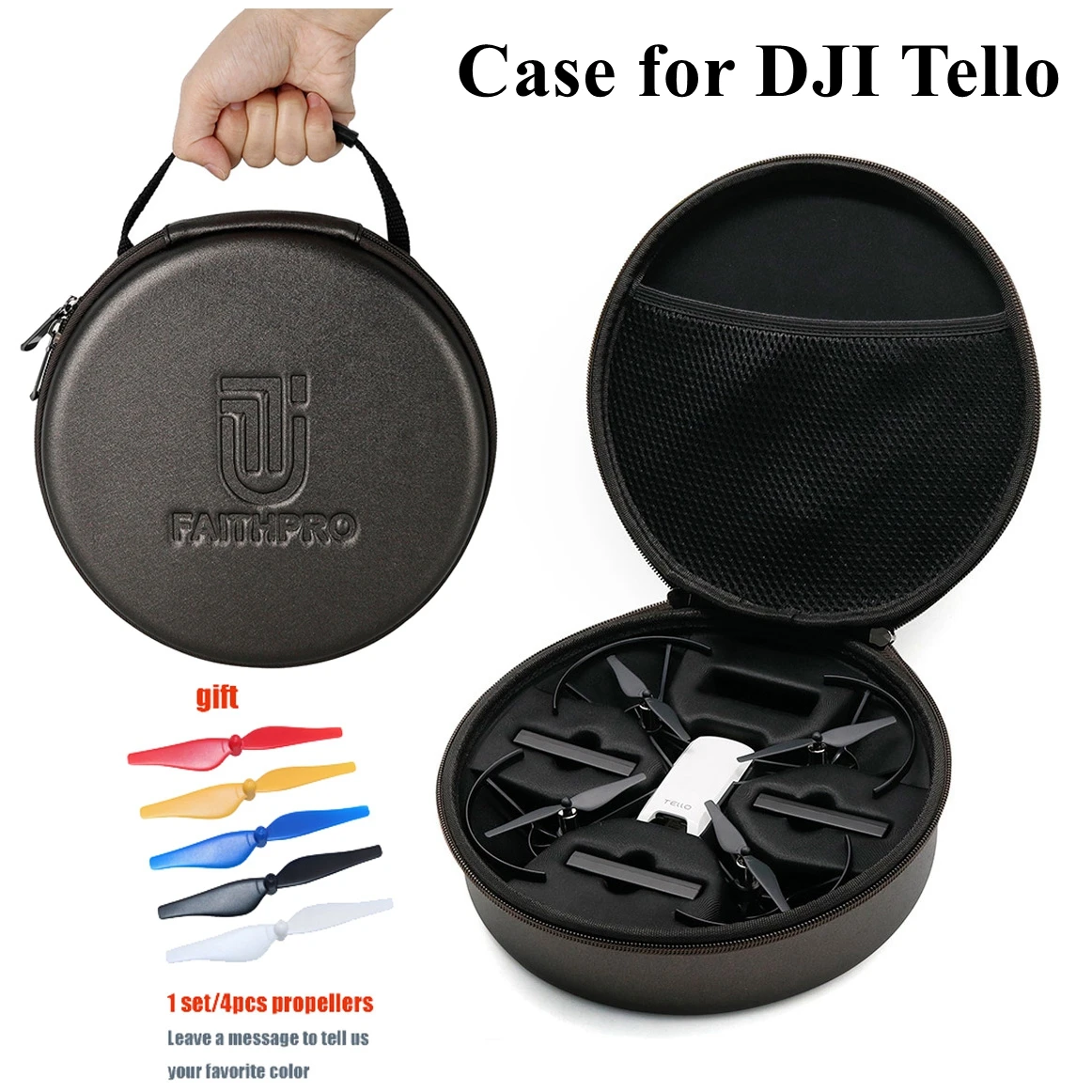 

Handbag for DJI TELLO Case Waterproof Carrying Box PU Leather Storage Bag Portable Protective Case for DJI TELLO EDU Accessories