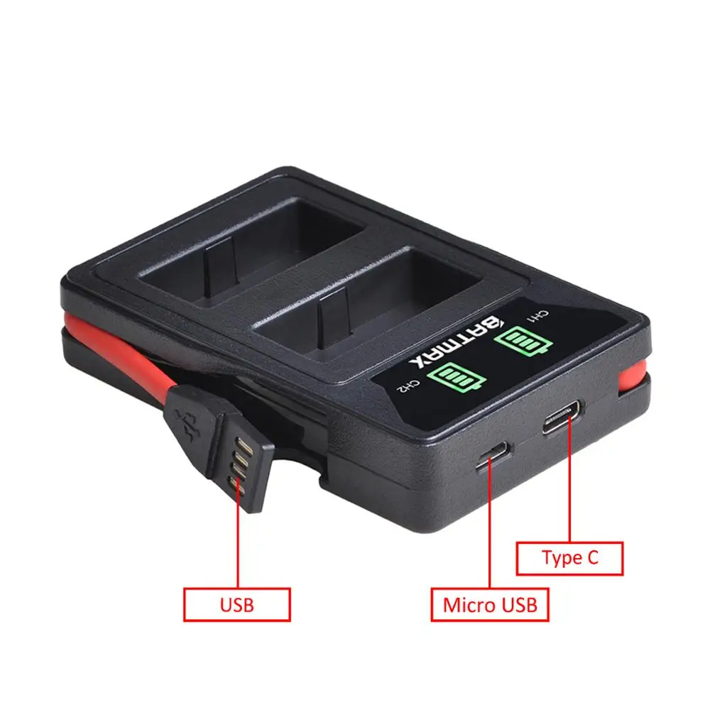 Bateria Mais Embutido Usb Lcd Carregador Duplo para Fujifilm X100v X-t200 X-t100 X-t3 X-a2 X-a7 X-e2 X-e3 X-h1 Peças np W126 Np-w126 - Image 5