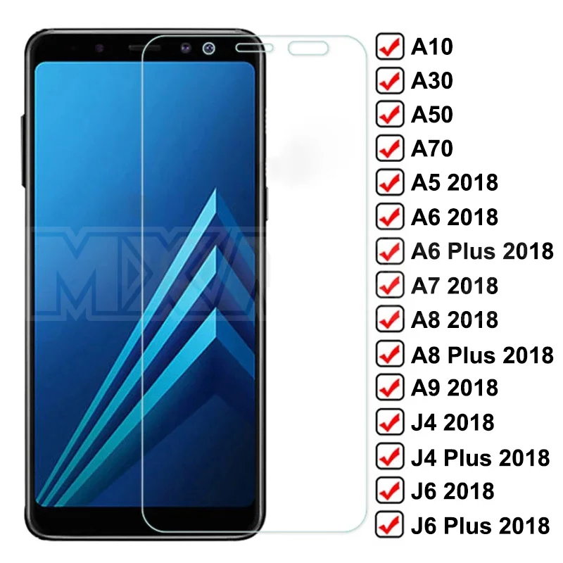 9D Защитное стекло для Samsung Galaxy A6 A8 J4 J6 Plus 2018 J2 J8 A5 A7 A9 закаленное A10 A30 A50 A70 защитная