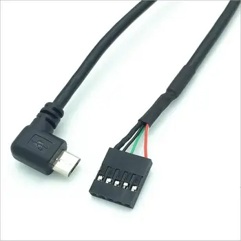 

USB cable Micro 5Pin right bend male / DuPont 2.54/1*5P USB file line 0.5m Android mobile phone data cable