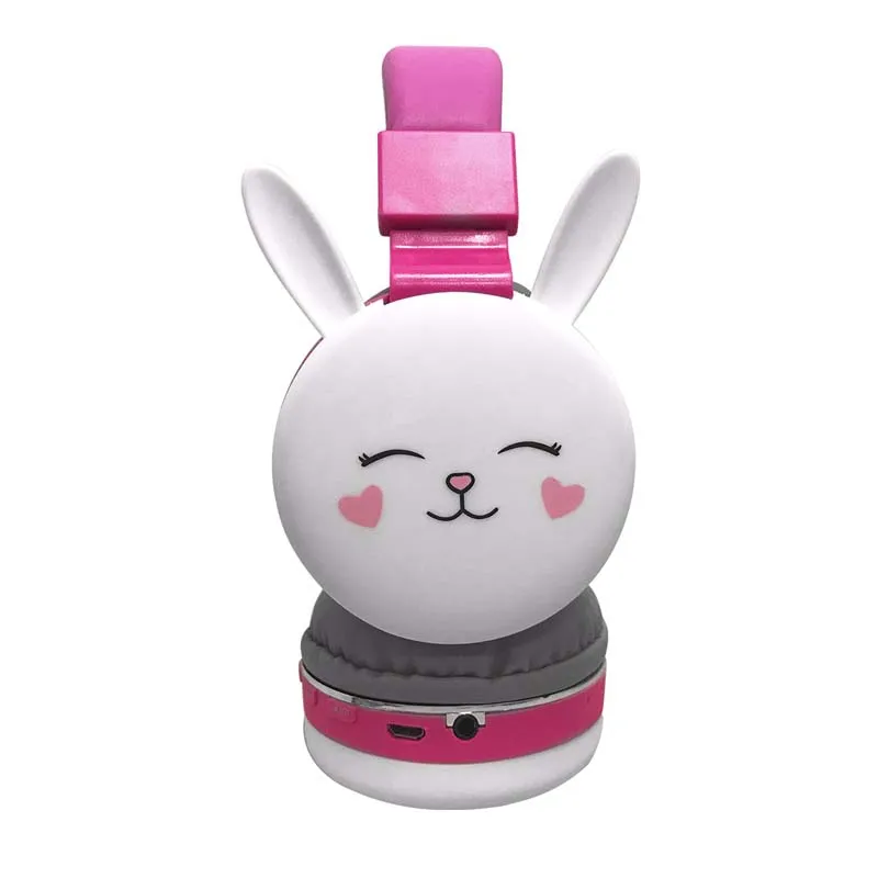 Rabbit JINSERTA, детские наушники, беспроводная Bluetooth гарнитура, стерео музыка, складные, регулируемые, с рисунком кота, наушники с микрофоном - Цвет: Rabbit