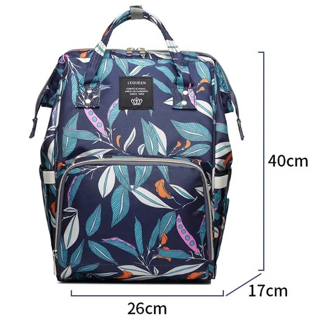 Blue flower Сумка для подгузников, рюкзак, водонепроницаемый, для мам, сумки для мам, коляска, подгузник, сумка для мам, сумка для мам, большая вместительность, сумка для путешествий - Цвет: Blue flower