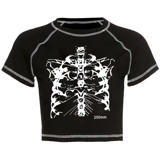 Ha97c9d4ec2cf4cc3bcc9272311dda9f8l - Aesthetic Skeleton Harajuku T-Shirt