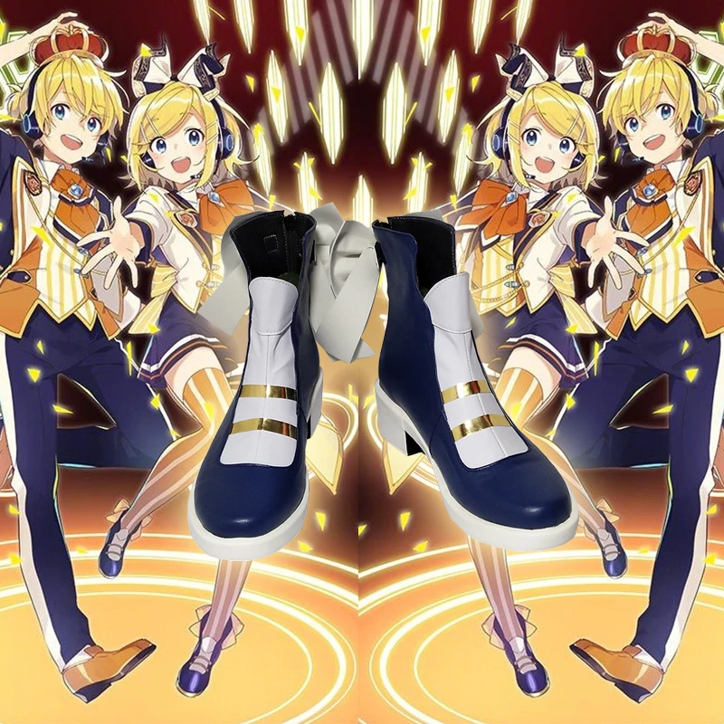 Hatsune Miku Kagamine Rin/Обувь для костюмированной вечеринки; модная мужская и женская обувь для отдыха из искусственной кожи с героями мультфильмов; японские туфли