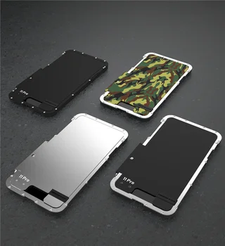 Armor King In Acciaio Inox Metallo di Caso di Vibrazione Per il iphone 11 11 Pro Max XS XR Antiurto Copertura Per il iphone X 8 7 più di 6S Della Copertura di Lusso