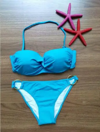 Lake Blue Женский комплект бикини, купальник, сексуальный, две части, купальник, пуш-ап, мягкий, Западный, секретный, пляжная одежда, бикини, Maillot De Bain Femme - Цвет: Lake Blue