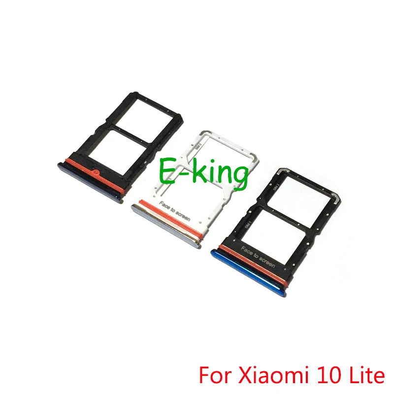 Sim Tray Holder For Xiaomi Mi 10 10T Pro Lite SIM Card Tray Slot Holder Adapter Socket Repair Parts