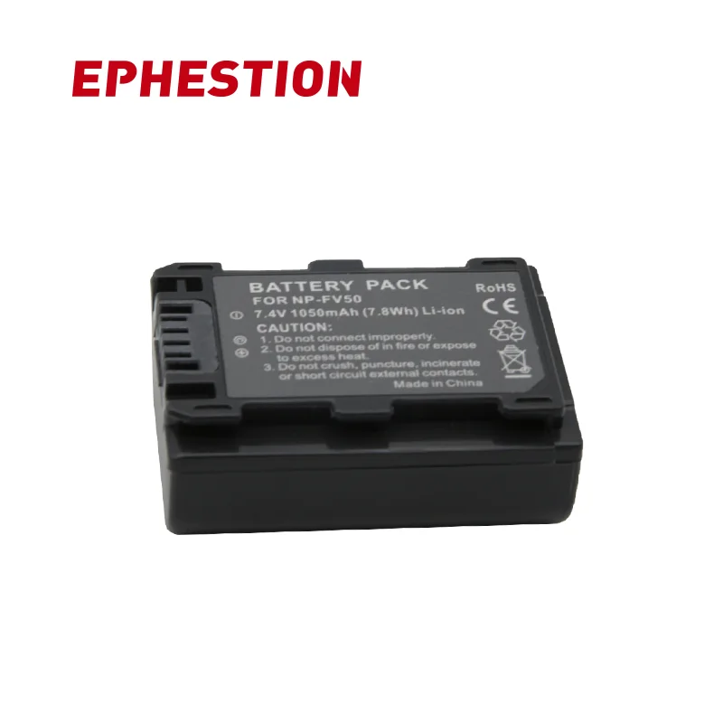 EPHESTION NP-FV50 Battery Pack For Sony NP-FV30 FV50 FV70 FV90 FV100 FV120 HDR-SR68 DCR-SX85 DCR-SR20E DCR-SR21E HDR-CX190 CX130 |