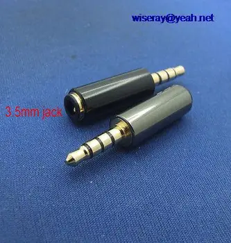 

DHL/EMS 100PCS 4-pin 1/8" 3.5mm Male TO 3.5MM Female Audio plug Cables for MIC Headphones-A7