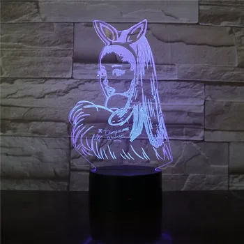 

Ariana Grande Poster Celebrity Singer Cat Girl Fans Gift for Bedroom Decorative 3d Led Night Light Table Nightlight Dropshipping