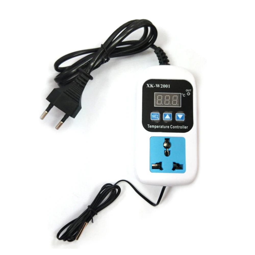 KKMOON Digital LED Thermometer Temperature Controller 110-220V 1500W Thermostat Switch With Probe for Pet breeding Incubation