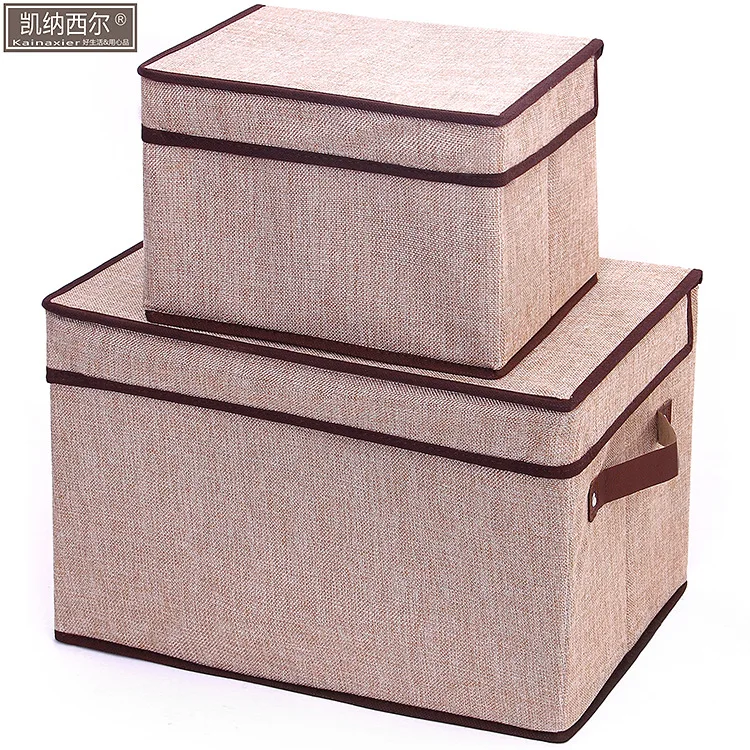 

Manufacturers Direct Selling Storage Box High Quality Cotton Linen Storage Box Currently Available Supply Non-woven Fabric Stora