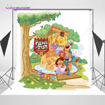 

Photography backdrops forest of fun birthday party baby shower Fotografia photo backgrounds for photo studio