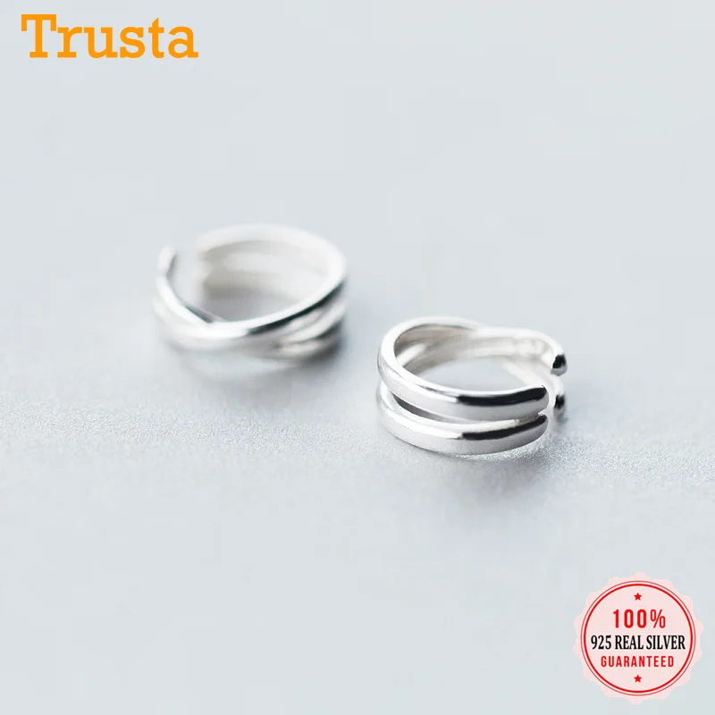 Earrings Jewelry Clip Ear-Cuff Piercing 100%925-Sterling-Silver Without Trusta Women