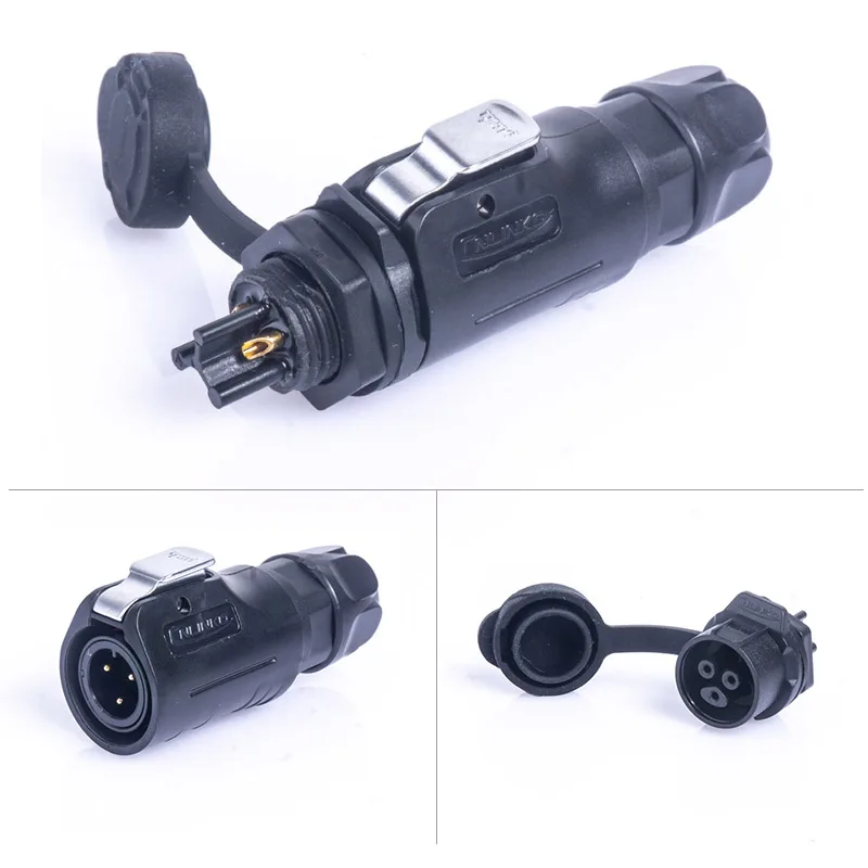 plug and socket M12 3 Pin водонепроницаемый разъем комплект пластиковый корпус мужской и женский промышленное уличное освещение кабель вилка и розетка - Цвет: plug and socket