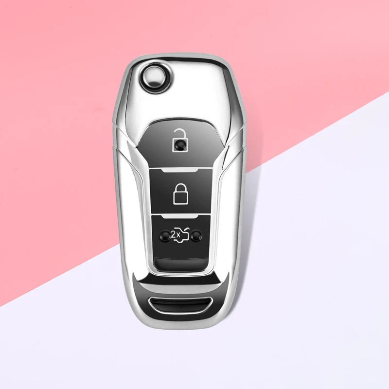 Красочный полный чехол мягкий ТПУ чехол для ключей автомобиля для Ford Fusion Fiesta Escort Mondeo Everest Ranger автомобильные аксессуары брелок