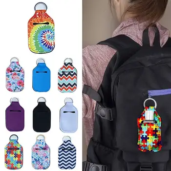 

Hand Sanitizer Bottle Mini Portable Travel Silicone Bottles Holder Disinfect Keychain Refillable Bottles with Gel O6X0