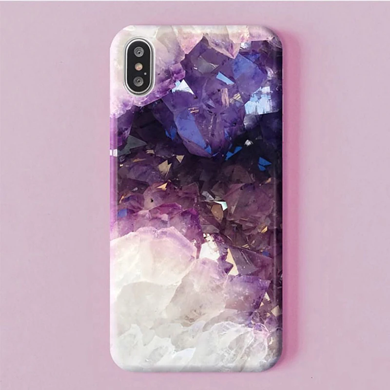 Чехол для телефона с текстурой оболочки s для iphone 11Pro Max Аметист чехол для iphone XS MAX XR X 6 6S 7 8 Plus задняя крышка милый забавный чехол