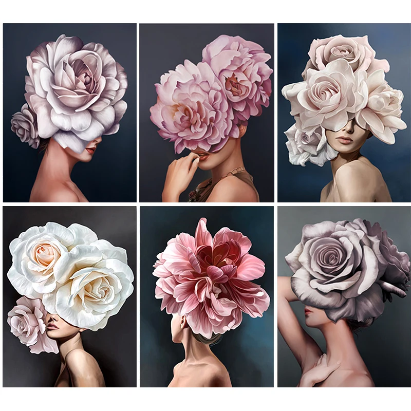 

GATYZTORY Flower Girl DIY Painting By Numbers Coloring By Numbers HandPainted Kits Drawing Canvas Pictures Figure Home Decor