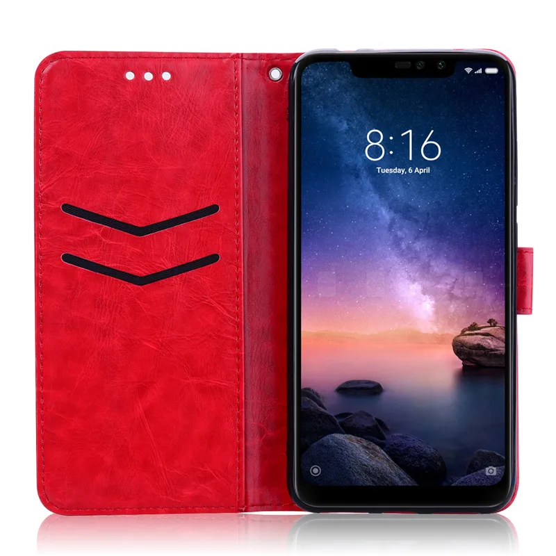 Чехол-книжка для Xiaomi Redmi Note 6 Pro, кожаный чехол-кошелек, чехол для Xiaomi Redmi Note 6 Pro, чехол для телефона, чехол