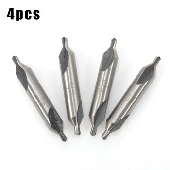 

A-Type 4Pcs 5/16 Inch HSS High Speed Center Drills Countersinks 60 Degree Angle Bit 5/16 Inch Shank HSS Double End