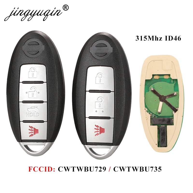 JINGYUQIN CAR REMOTE KEY FOR NISSAN TIIDA TEANA ALTIMA MAXIMA ARMADA XTRAIL PATHFINDER ROGUE VERSA JUKE CWTWBU729 /CWTWBU735