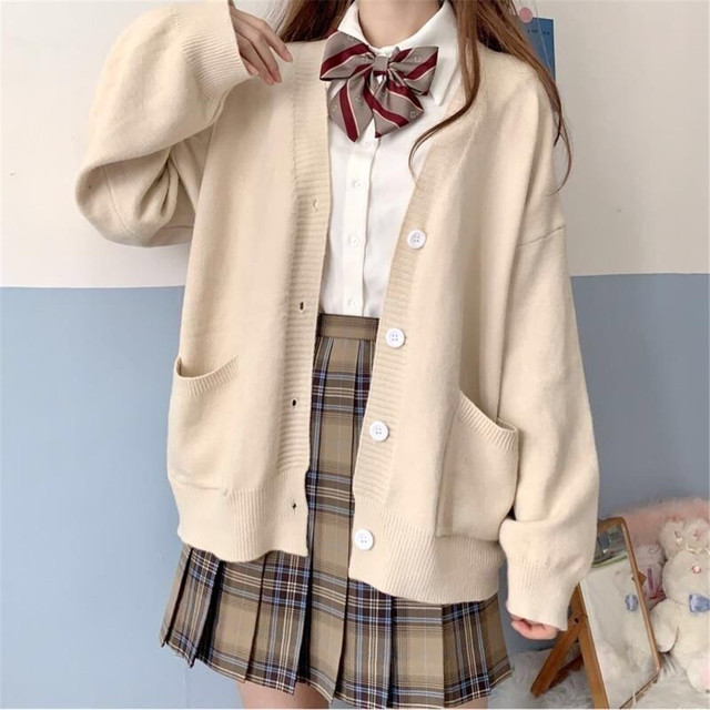 Women Solid Oversize Loose Sweaters Student Preppy Sweet Girl Cute Knitwear New All-match Soft Hot Sale Basic ZY5208